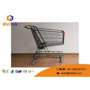 China Zinc Plated 210L Stainless Steel Shopping Trolley 4 Wheel Folding Type supplier