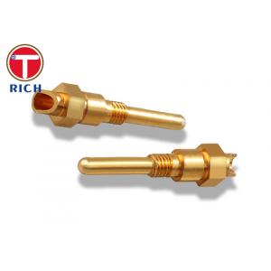 China OEM CNC Brass Parts For Copper Fiber Optic AC / DC Pin Metal Processing supplier