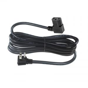 USA 3 Pin Plug to Right Angle IEC C13 Power Cord Cable for Computer 90 Degree C13 Connector
