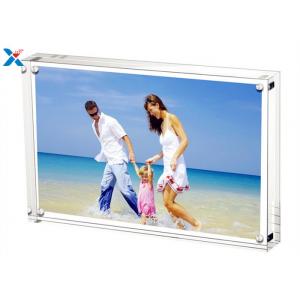 China 5*7'' Magnetic Acrylic Photo Frame Silk Screen Printing With Single / Double Sided wholesale