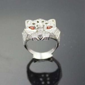 Women Jewelry Lion Sstyle 925 Silver Cubic Zircon Ring (F01)