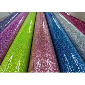 China Colorful Party Decoration Glitter Pvc Fabric 0.35mm Thickness For Sewing Bags wholesale