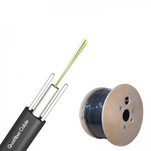China Black FTTH Drop Cable , 4 Core Loose Tube Type Fiber Optic Drop Cable supplier