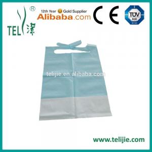 Disposable PE Back Film Paper Dental Apron For Adult Waterproof