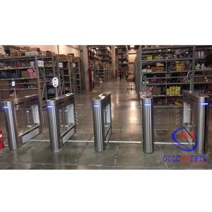 Indoor Workshop Access Control Turnstile With Biometric Auto Recognition Reader