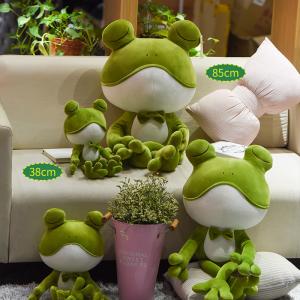 China 55 - 85CM Frog Stuffed Animal , Electric Embroidery Cotton Frog Soft Toy supplier