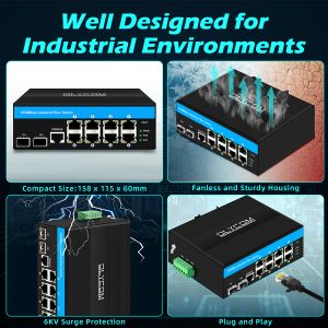 China L2 managed network switch Vitesse chipset industrial ethernet switch with 2SFP+8RJ45 wholesale