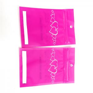 China pink Printed Three Side Sealed Mylar Pouch With Clear Transparent Window For Bracelets Packaging / jewelry supplier