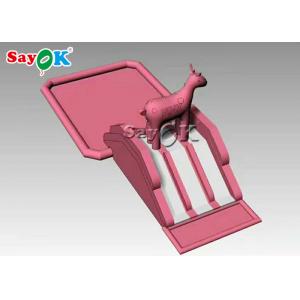 Wet Dry Inflatable Slide For Kids Custom Pink Recyclable 0.55mm Inflatable Pool Water Slide