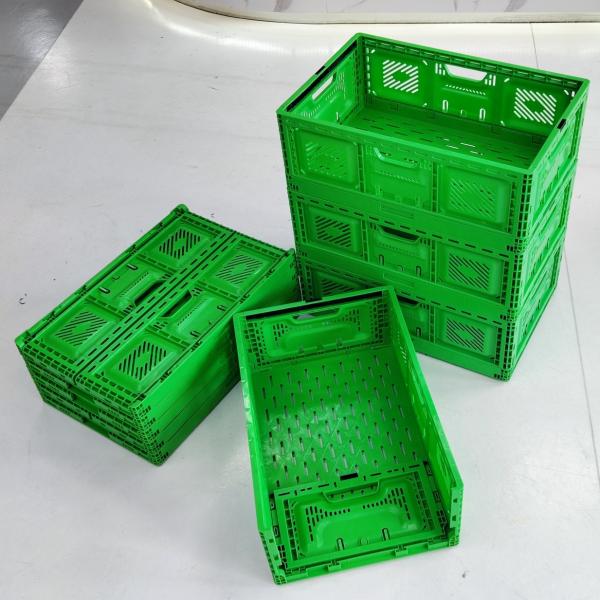 Mesh Foldable Crate 600*400*220mm Pp Farm Storage Stackable Moving Crate Plastic