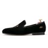 China Luxury Mens Velvet Loafers Strap Casual Style Black Velvet Suede Shoes wholesale