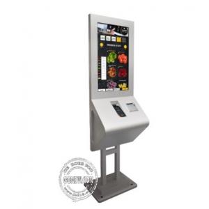 32 Inch Kiosk Digital Signage Capacitive Touch Self Ordering Service Printer Scanner