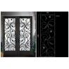 China Natural Lighting Elegant Inlaid Door Wrought Iron Glass For Building Hand Forged Dignified wholesale