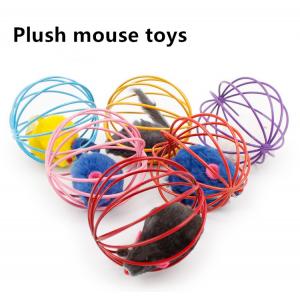 Interactive Big Cat Balls Mouse Toys In The Cage Puzzle Colorful