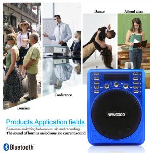 China Portable Bluetooth Speakers Player with TF card and voice amplifier/recording function supplier