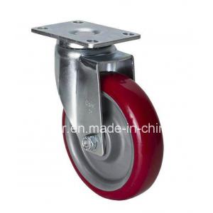 China Edl Medium 5 Plate Swivel TPU Caster 5015-85 with 130kg Maximum Load Derlin Bearing supplier