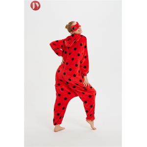China Lady Beetle kigurumi Onesie , Adult Romper Pajamas Plus Size Quick Dry adult supplier