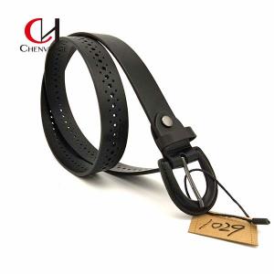 China Multicolor Soft Leather Black Belt Womens Antiwear Cowhide Material supplier