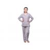 Ladies Yarn Dye Check Flannel Pyjamas , Womens Flannel Pajamas Full Open Placket