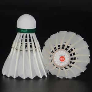 China Stable Durable Nature Goose Feather Hybrid Badminton Shuttlecock With 2 Layer Pu Cork supplier