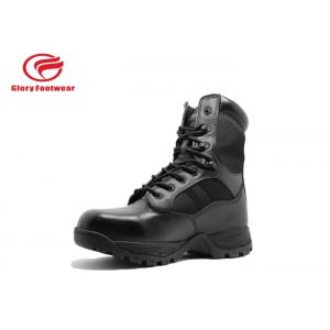 China Cordura Upper Leather Military Boots Steel Shank , Mens Trendy Combat Boots Lace Up wholesale