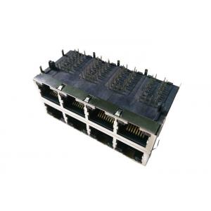 China 0879-2C4R-54 Rj45 Multi Port Jack 2x4 Gigabit Magjack W / LED LPJG47038A4NL wholesale