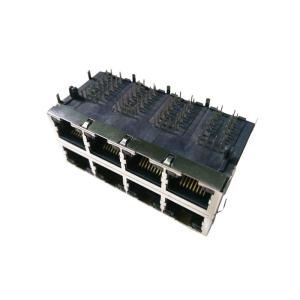 China Conector hembra de ARJM24A1-A12-AB-CW2 2X4 RJ45 con 10/100 transformador de la base-T wholesale