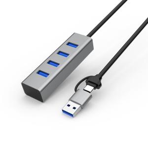 China Dual Interface USB3.0 HUB With 60CM Extension USB Cable wholesale