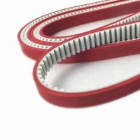 China T5/T10 Trapezoidal Pull Down Tooth Best Rubber Timing Belt Red Covered toothed Belt with Coating on sale