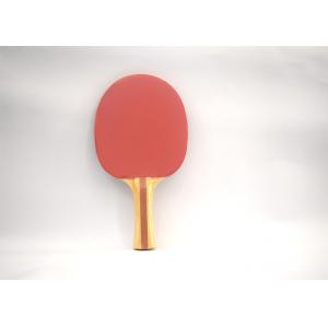 China Wood Stripes Handle Table Tennis Rackets With 1.5MM #2 Orange Sponge supplier