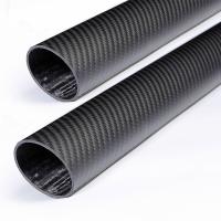 China 100% Customized 3K Weave Carbon Fiber Round Tube 25mm 30mm 50mm Carbon Fiber Pipe on sale