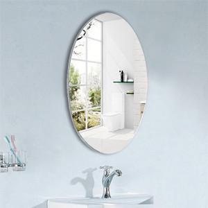 China Used In Bathrooms Toilets And Bedrooms Oval Frameless Wall-Mounted Makeup Mirror supplier