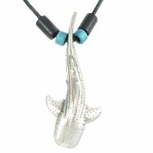 Whale Shark Sea Life Pewter Pendant Necklace Sea Life Jewelry for Ocean Lovers