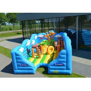 0.55mm PVC Taprulins Inflatable Fun City / Bounce House Indoor Playground
