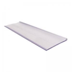 Self Adhesive Clear Plastic Shelf Label Holder For Price Tag Eco Friendly