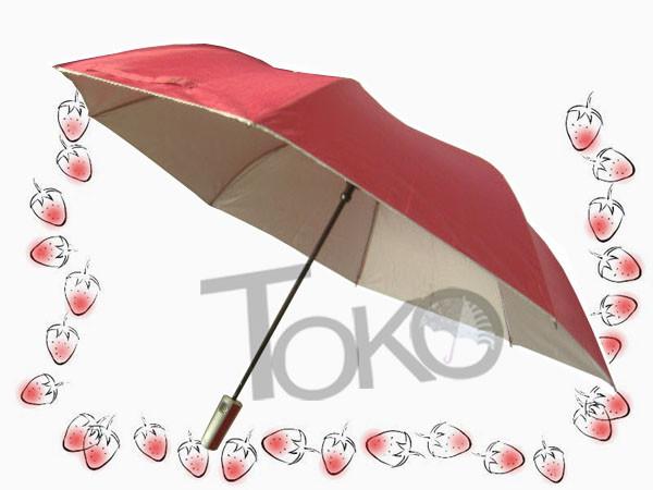 2 Section Easy Auto Open And Close Umbrella Silver Coating Fabric /  Sleeve