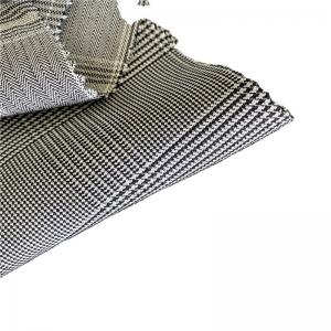 Polyester Fiber Woven Yarn Dyed Checks Fabric For Dresses Suits Pants Jackets