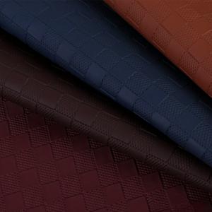 Checkered PVC Faux Artificial Leather Bag Decorative Leather Fabric