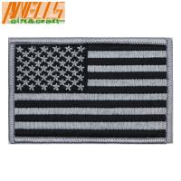 China American Flag GREY Embroidered Patch Patriotic Pride USA Grey different American Flag Patch For Jackets Hats Sleeves on sale