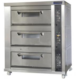 China Electric / Gas 50kg/Hr 3 Decks 9 Trays Bread Deck Oven supplier