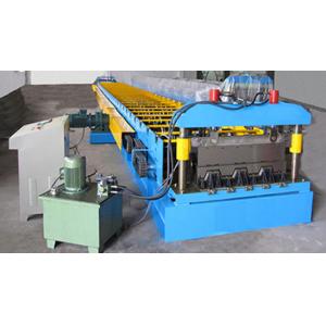 G550 Galvanized Embossment Steel Flooring Deck Plate Roll Forming Machinery 22KW
