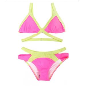 China Hot sale Pink Color Two-piece Sexy  Bikini low-waistline Bikini supplier