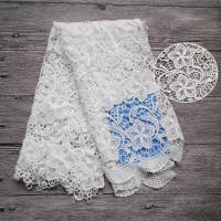 China Water Soluble Flower Lace Fabric By The Yard High Fastness For Women Dresses on sale