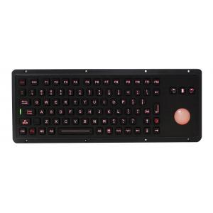 China IP65 85 keys explosion proof black industrial keyboard with backlit trackball supplier