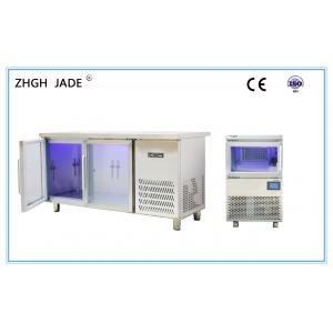 Led Blue Light Commercial Refrigerator Freezer Stainless Steel Material