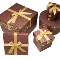 China Chocolate Custom Gift Packaging Box Cardboard Insert Gift With Ribbon on sale