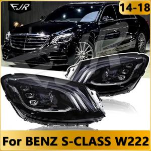 LED Headlights Assembly For Mercedes Benz S Class W222 14-18 Modified Maybach Front Head Light Drl Flowing Turn S65 S63