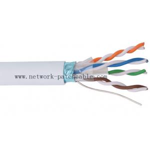 China PE Insulation FTP Cat6 Cable Copper Drak Grey with Aluminum Foil supplier