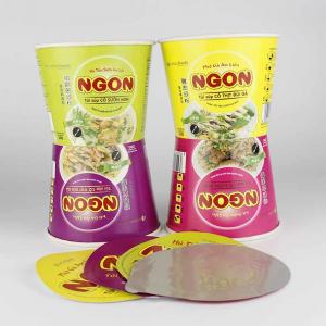 Custom Eco- Friendly food grade paper Instant Noodle Cup Noodles Packaging With Alumium Seal Lid