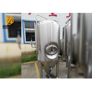 China 500L Stainless Steel Conical Beer Fermenter , Small Conical Fermenter With Dimple Plate Jacket supplier